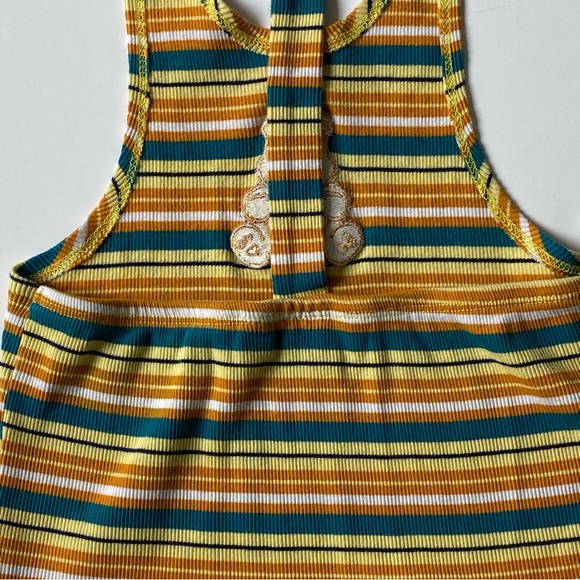 Care Bears Size Small 6 7 Funshine Bear Orange Green Tank Top Stripes Girls EUC - Picture 13 of 16